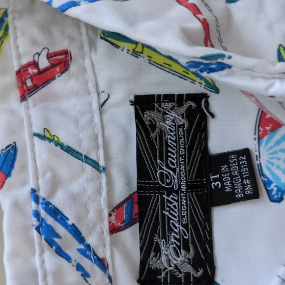 🏄 3T, boys English Laundry surfboard button down shirt - Picture 3 of 5